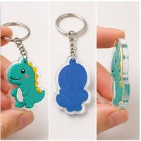 Porte-clés personnalisé en acrylique transparent et alliage de zinc, imprimé double face, logo personnalisé, cadeau d'anniversaire, cadeau de fête, vente en gros