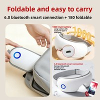 Masseur oculaire avec pétrissage par coussin d'air, compresse chaude à température constante, vibrations multifréquences et musique Bluetooth