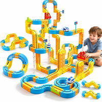 Ensemble de blocs de construction magnétiques assemblés avec voie de train 3D, train électrique anti-gravité DIT, jouet éducatif pour enfants