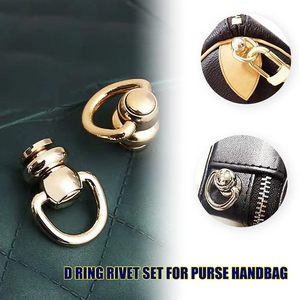 Anillas en D para bolsos, remaches de cuero, tachuelas metálicas con bola, remaches de tornillo para cuero, herrajes giratorios para bolsos, para la fabricación de bolsos y mochilas - Product Image 2