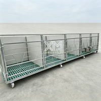 Enclos mobile pour veau en acier galvanisé avec roues, abri individuel pour veau, équipement d'élevage pour ferme laitière
