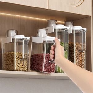Food Storage Container Rectangle Clip-on Lid Airtight For Kitchen Grain Storage - Product Image 2