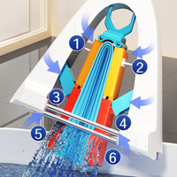 Éponge d'angle absorbante à écailles de poisson Articles ménagers pour tous les types de sols Décontamination Pliage Squeezing Extensible