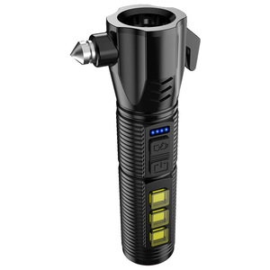 Multifunctional Broken Window Hammer Safety Flashlight Outdoor Emergency Camping Lighting Strong Light Portable R