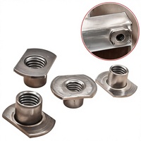 Écrou de positionnement tactique en T pour casque, M4/M5/M6/M8/M10, ovale, électroplaqué, anti-déchirure, pour fixation intégrale