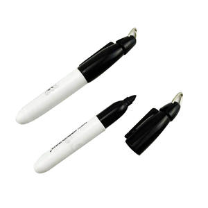 Fine Point Custom Logo Plastic Pocket Mini Permanent Marker Pen for Teachers Students <b>Writing</b> Doodling Marking Coloring - Product Image 1