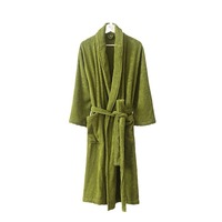 Peignoir en coton éponge à taille élastique pour femmes Shanhao, ample, absorbant, pyjama une pièce pour la maison