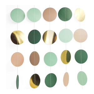 Decoraciones iridiscentes para fiesta, <span class=keywords><strong>guirnalda</strong></span> de puntos de círculo de estrellas, papel holográfico metálico de doble cara, banderín de <span class=keywords><strong>banderines</strong></span> para fiesta - Product Image 4