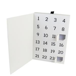Nouvel Emballage Rigide Biodégradable Tendance Calendrier de l'Avent 24 Jours Boîte Cadeau en Papier avec Laminage Mat - Product Image 1