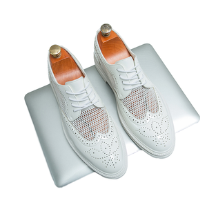 2025 New Ideas Men's Lace-Up Leather Dress Shoes Comfortable <b>Pointed</b> <b>Toe</b> Breathable Wedding & Office Formal Spring/Summer - Product Image 1