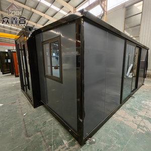 Переносной расширяемый контейнерный дом из сэндвич-панелей 20 футов |   Складной роскошный безопасный сборный мини-дом для мастерской и навеса для автомобиля - Product Image 4