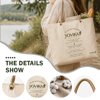 Sac fourre-tout en toile brodée Volume Supply, compartiment spacieux, durable, réutilisable, haute qualité, design personnalisable, sac de shopping