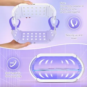 Lámpara de Resina UV Portátil y Plegable de 48W con Irradiación de Doble Cara |   Lámpara de Curado Rápido de Gran Tamaño con Tiempo Ajustable para Arte en Resina - Product Image 2