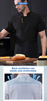 Uniforme de chef personnalisé avec logo pour femmes et hommes, vêtements de travail à manches courtes pour hôtel, restaurant, cuisine, boulangerie