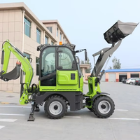 2.8 TON Backhoe Mini pemuat W15-20 Loader dan penggali LAIGONG produsen 4x4 Cina kecil Mini pushadora