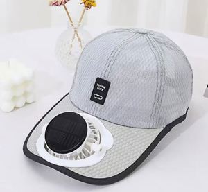 Casquette d'été anti-UV avec ventilateur intégré, 100 % coton, visière incurvée, fermeture réglable, protection solaire pour l'alpinisme et la pêche - Product Image 2