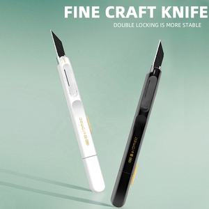 Cuchillo utilitario de hoja de 9mm para estudiantes, navaja portátil y duradera de acero al carbono, soporte OEM personalizado - Product Image 2