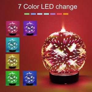 Diffuseur d'arômes en verre 3D Jcsy, rond, humidificateur ultrasonique USB 5V avec motif de cœur d'amour, lumière colorée pour une utilisation à domicile - Product Image 5