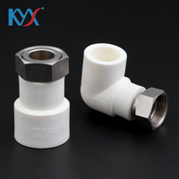 Raccord femelle en cuivre PPR 90 °   Raccord coudé réducteur pour tube d'alimentation en eau, connecteur union pour extension de tuyau de plomberie, en stock
