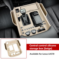 Boîte de rangement de contrôle central en silicone d'accessoires de voiture de haute qualité de prix usine pour la conduite à gauche lexus570 lx570