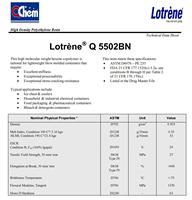 Granulés vierges HDPE Q 5502BN/HHM 5502BN MFR 0.35, résine HDPE vierge de qualité alimentaire pour le soufflage de contenants