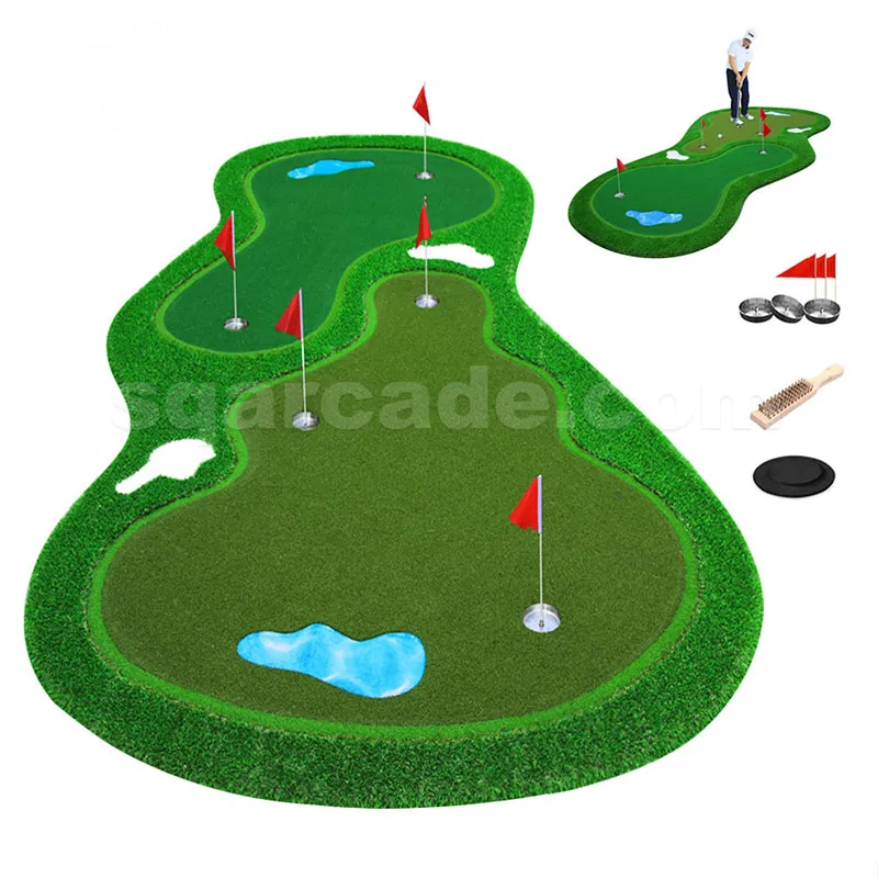 Optishot Practice Portable Indoor Wooden Golf Putting Tilted Golf Batting Teaching Coarsr Hitting