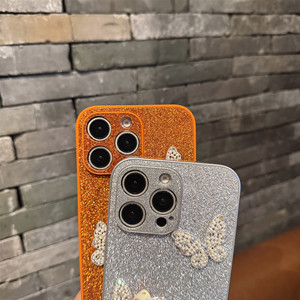 Bling Bling Bươm Bướm Mô Hình Trường Hợp Điện Thoại Thiết Kế Mới Cover Quay Lại Cho <span class=keywords><strong>Iphone</strong></span> 11 12 13 14 Cộng Với 15 16 Pro Max Điện Thoại Di Động Trường Hợp - Product Image 3