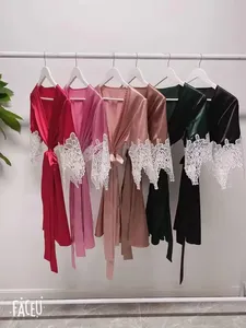 Nuovo arrivo <span class=keywords><strong>Sexy</strong></span> abiti da <span class=keywords><strong>sposa</strong></span> in raso e damigella alla moda al ginocchio con pizzo sulla manica taglie forti termiche - Product Image 6