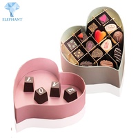 Luxe chocolade doos met hartvormig ontwerp, aangepaste logo, voor bruiloft, liefde, Valentijnsdag