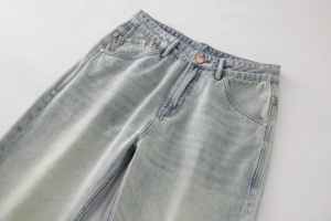 <span class=keywords><strong>Jeans</strong></span> larghi e larghi da <span class=keywords><strong>uomo</strong></span> di alta qualità stile Hip Hop stile stile stile americano retrò <span class=keywords><strong>Jeans</strong></span> larghi e lavati - Product Image 5