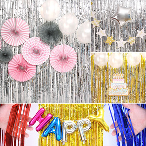 1x2m PET-Folien-Fransen-Regenvorhang, Quasten-Vorhang für Hochzeit, Geburtstag, Türdekoration, Regenseiden-Vorhang für Hintergrundwand - Product Image 2