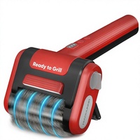 Brosse de nettoyage électrique pour barbecue avec lumière LED, nettoyeur de barbecue sans fil rechargeable pour le nettoyage des grils d'extérieur