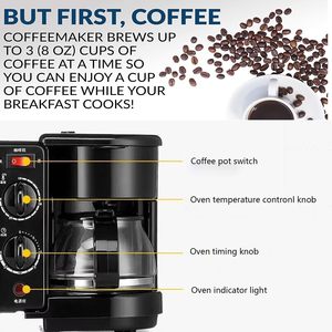 In Stock Electric Multifunction 3-in-1 9L Stainless Steel Household <b>Toaster</b> Oven Breakfast Maker - Product Image 4