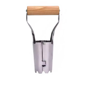 Outil de transplantation de graines en acier inoxydable avec manche en bois pour mini-potager de fraises et légumes - Product Image 4