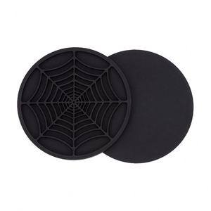 Posavasos Redondo de Silicona con Diseño de Telaraña, Apto para Alimentos, Antideslizante, Resistente al Calor, Accesorio para Mesa de Cocina - Product Image 3