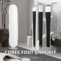 MS-1455 Kit portable d'élimination des ongles incarnés avec boîte de rangement, outils de soin des pieds pour adultes (rasoir à callosités, couteau de pédicure, outil pour peaux mortes)