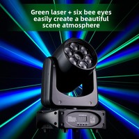 Éclairage de scène Bee Smart, lumière laser rotative, lumière de tête de frelon, lumière de scène rotative LED rouge/verte, AC95V-245V