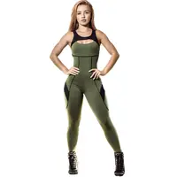2020 ODM Gymwear ओ त्वरित सूखी वसंत फिटनेस Activewear सेट महिलाओं कसरत बिना आस्तीन का एक टुकड़ा Bodysuit योग Jumpsuit
