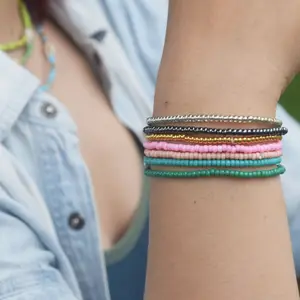 wholesale high quality fashion trendy handmade boho round bead japan miyuki thin bracelet jewelry stretch bracelets women