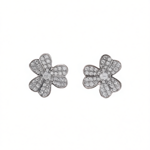 Orecchini a Forma di Quadrifoglio per Donne, Accessori di Moda Floreali per Uso Quotidiano - Product Image 1