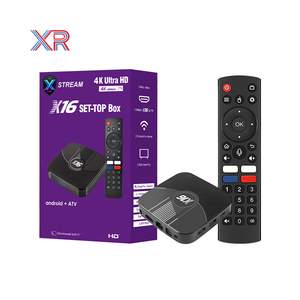 Nhà Máy Bán buôn mạng thông minh <span class=keywords><strong>media</strong></span> <span class=keywords><strong>player</strong></span> X16 OTT Set Top Box s905y4 Quad Core 8K UHD 4GB 32GB ATV OS Android kỹ thuật số TV Box - Product Image 1
