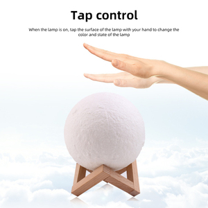 โคมไฟกลางคืนรูปบอลลูนลอยได้แบบกำหนดเอง <span class=keywords><strong>Luna</strong></span> Floating USB Dim Desk Print รูปทรงบอลสำหรับเด็ก โคมไฟ LED 3 มิติ รูปดวงจันทร์สำหรับเด็ก - Product Image 3
