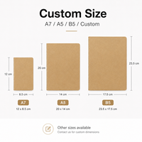 Cuaderno de bolsillo A5 de papel Kraft con logotipo personalizado, cuaderno pequeño de línea Kraft marrón, diario, libro, Bloc de notas con logotipo personalizado