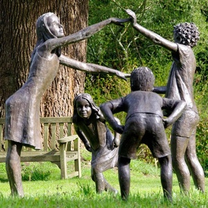 Estatua de escultura de <span class=keywords><strong>deadman</strong></span> para niños y niñas, estatua de bronce de tamaño real para decoración al aire libre - Product Image 2