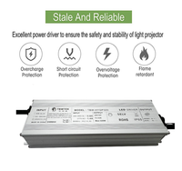Alimentation électrique TBWTEK 320W, 300 Watts, 24 Volts, étanche IP67 pour bande LED extérieure, avec garantie de 5 ans