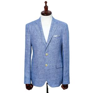 <span class=keywords><strong>Blazer</strong></span> da Uomo BOYA Monopetto di Alta Qualità in Cotone Lino Blu Cielo, Taglie Forti, Traspirante, Antipiega, Antivento - Product Image 1