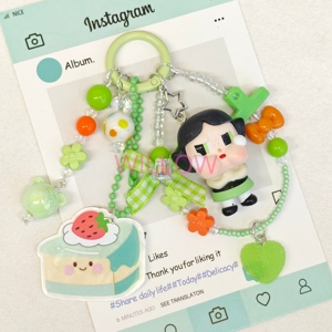 Cadena para teléfono móvil DIY original, llavero para mochila de mujer, accesorio móvil de PVC personalizado con figura, venta al por mayor - Product Image 5