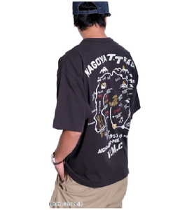 Camiseta bordada de gran tamaño para hombre con serigrafía personalizada deportiva de peso pesado - Product Image 2