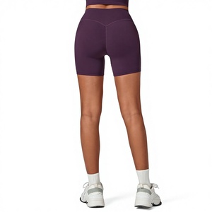 Shorts de yoga pour femmes, coupe ajustée, taille haute, effet push-up, pour la course à pied, l'entraînement, la salle de sport, vêtements de sport - Product Image 1