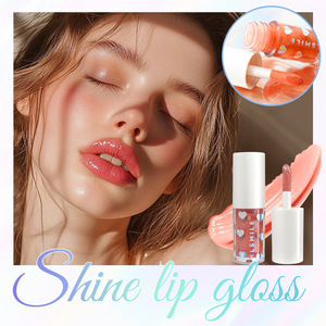 Brillo Labial en Gel con Purpurina en Forma de Corazón, Resistente al Agua, Larga Duración, Natural, Vegano, con Brillo Mineral - Product Image 1